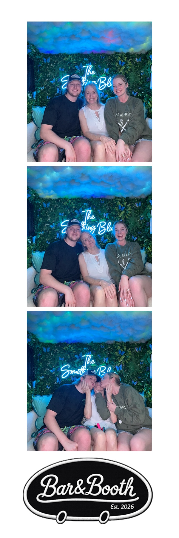 Family photo strip from The Something Blue photo booth